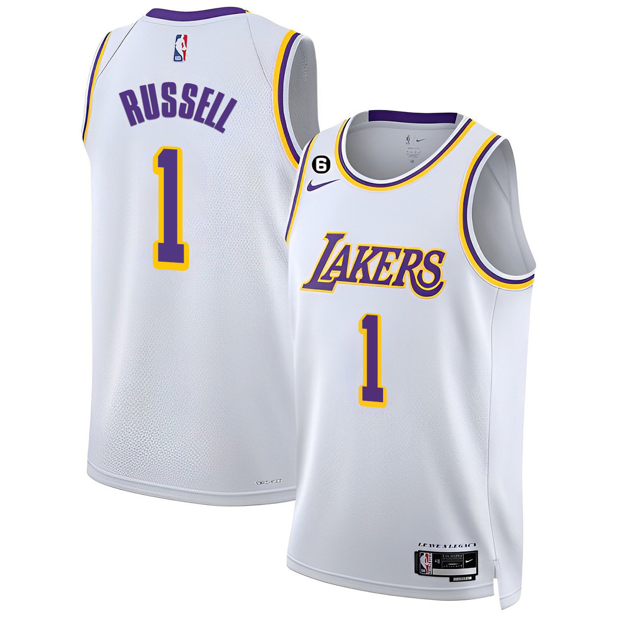 D'Angelo Russell Men's Los Angeles Lakers 2023 Collection Association Jersey - All Stitched