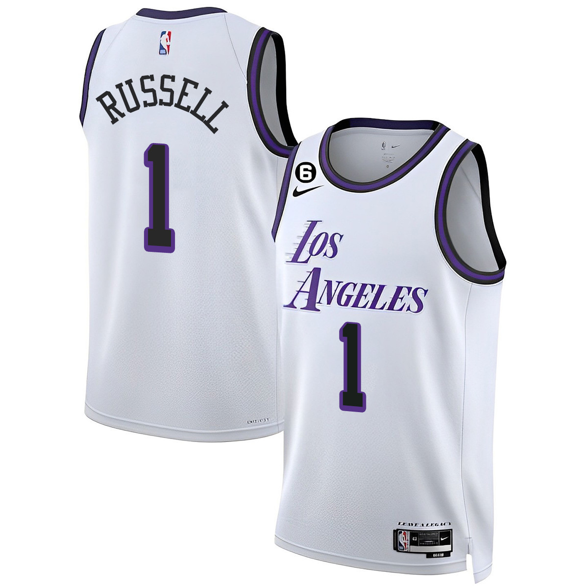D'Angelo Russell Men's Los Angeles Lakers 2023 Collection City Jersey - All Stitched