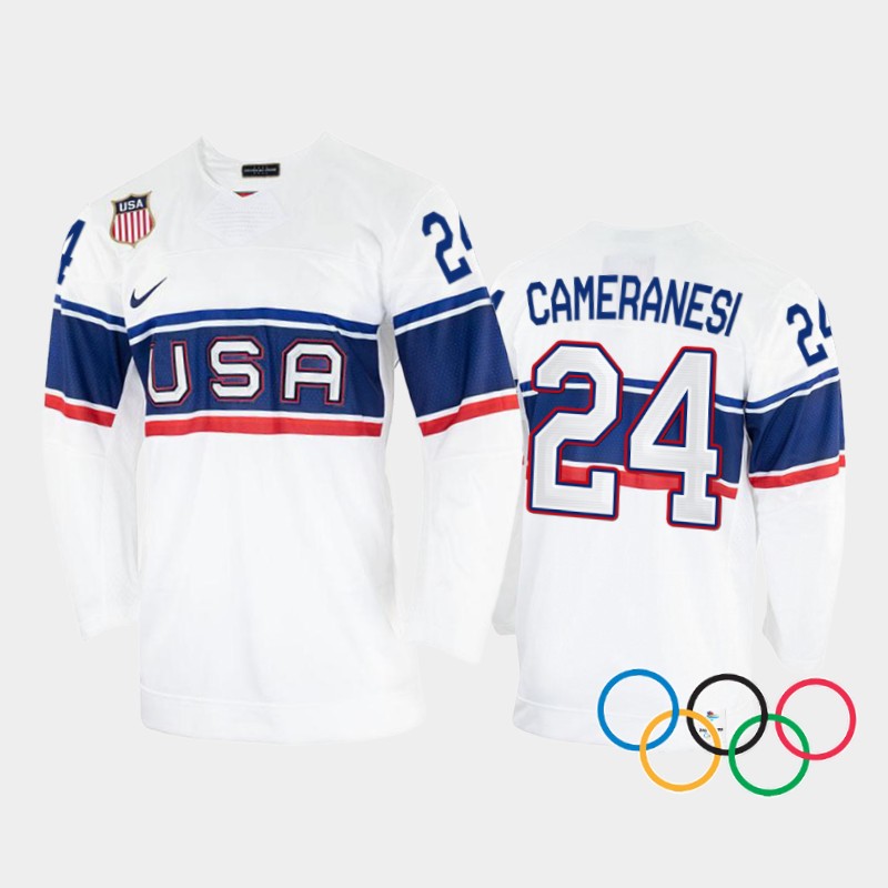 Dani Cameranesi USA Women's White Home Jersey 2022 Winter Olympics
