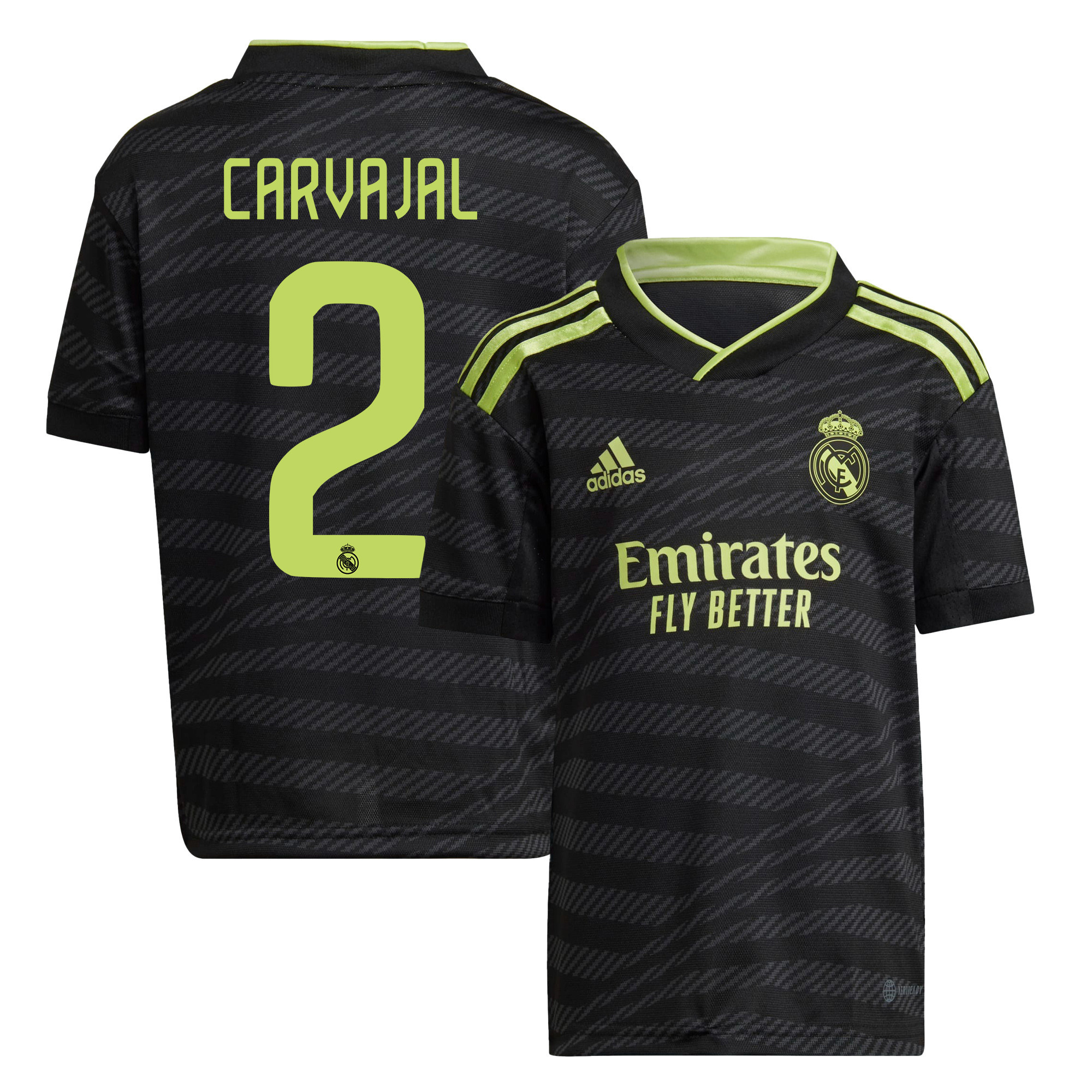 Dani Carvajal 2 Real Madrid 2022/23 Third  Soccer Jersey – Black