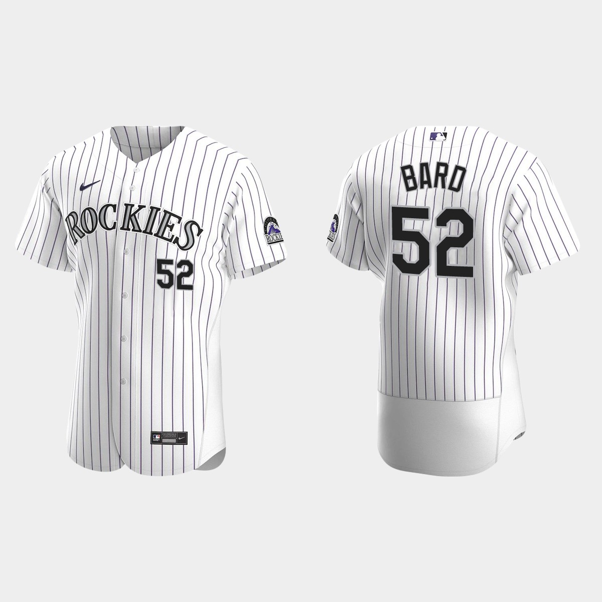 Daniel Bard Colorado Rockies Home Jersey - White Purple