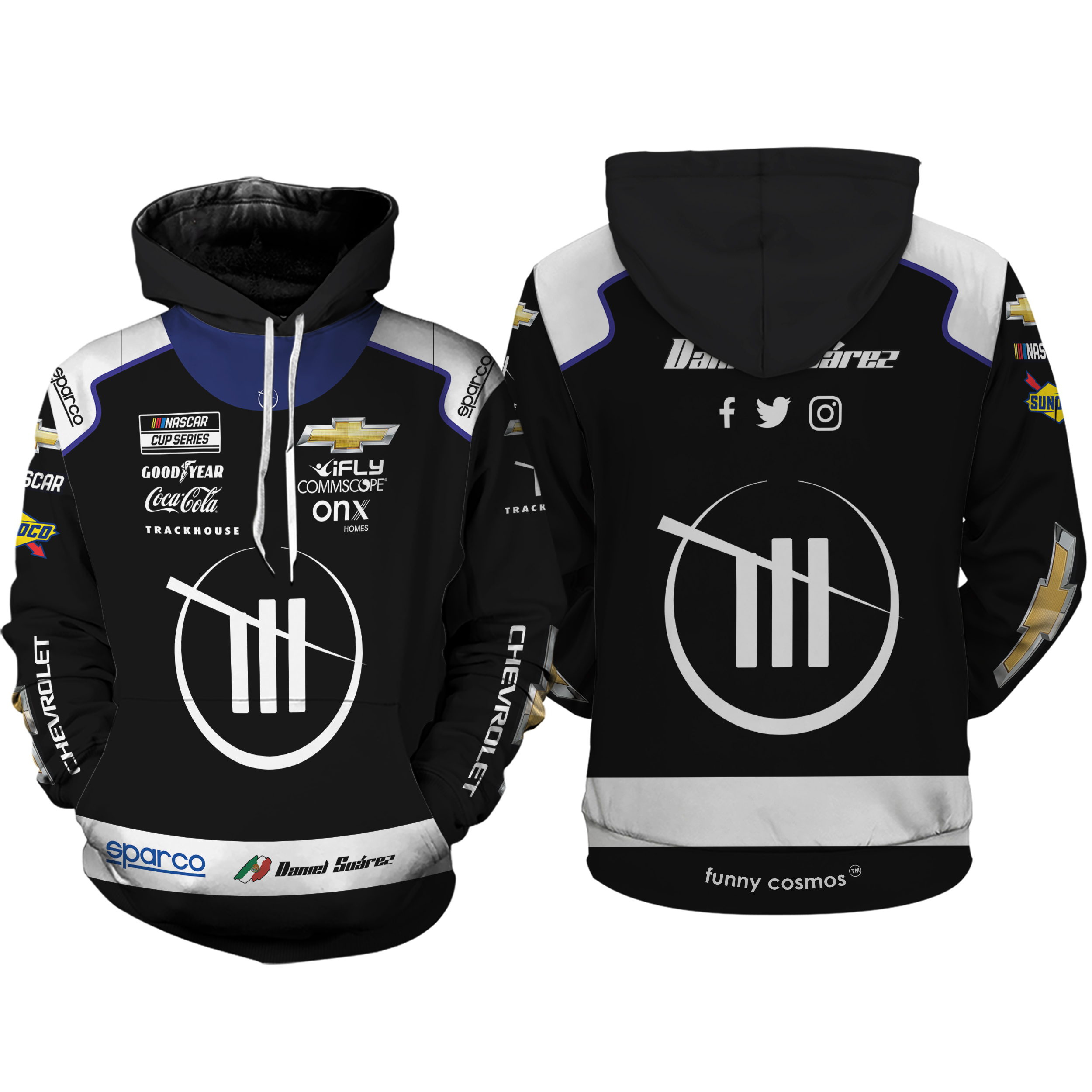 Daniel Suarez Nascar 2022 Hoodie Racing Uniform Clothes Hoodie