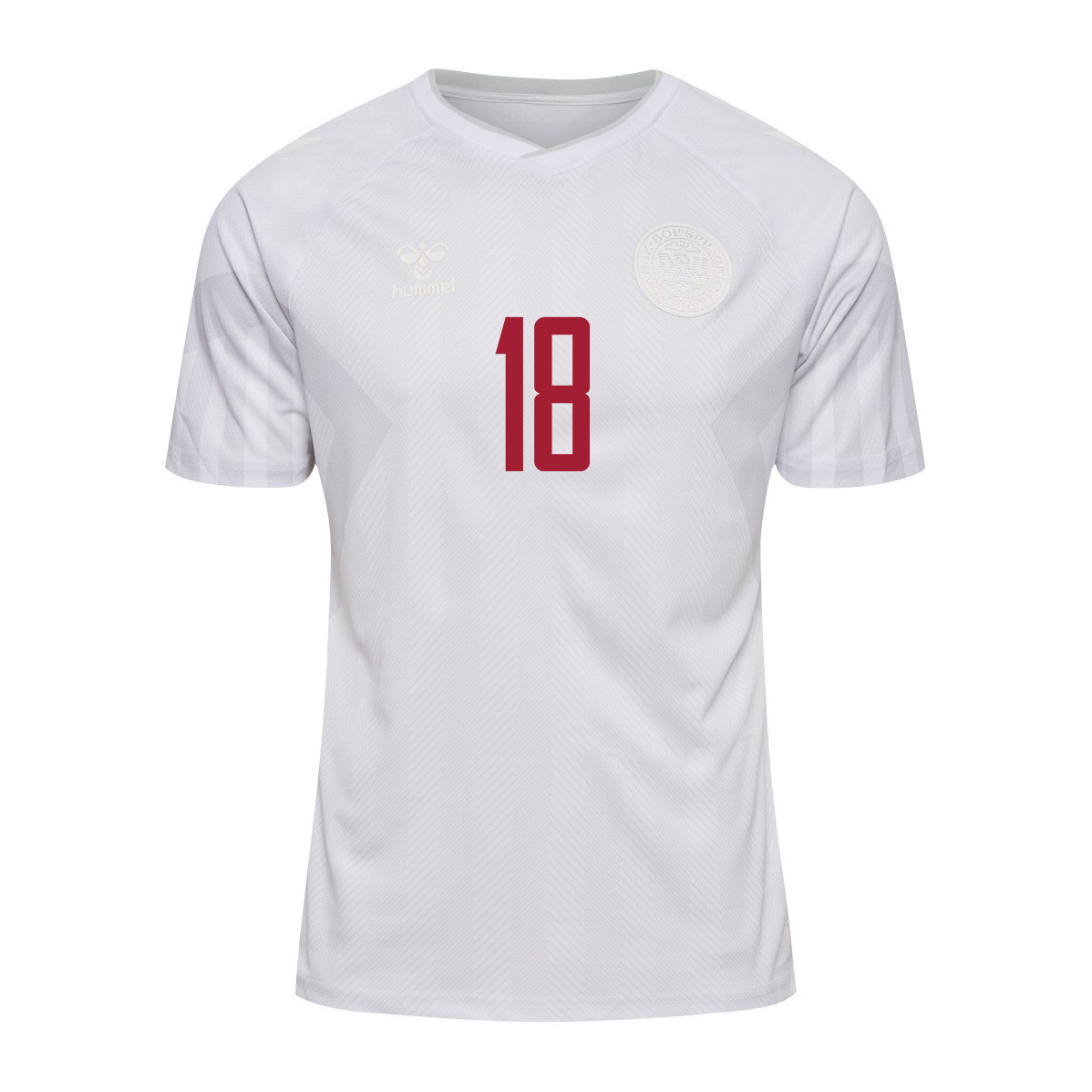 Daniel Wass 18 Denmark National Team FIFA World Cup Qatar 2022 Patch Away Soccer Jersey, Men