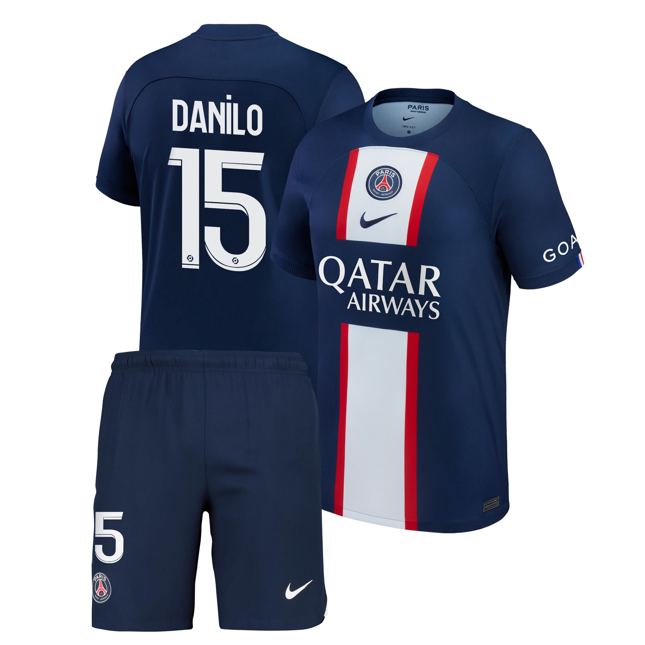 Danilo 15 Paris Saint-Germain Home Kit 2022-23 Men Soccer Jersey – Blue