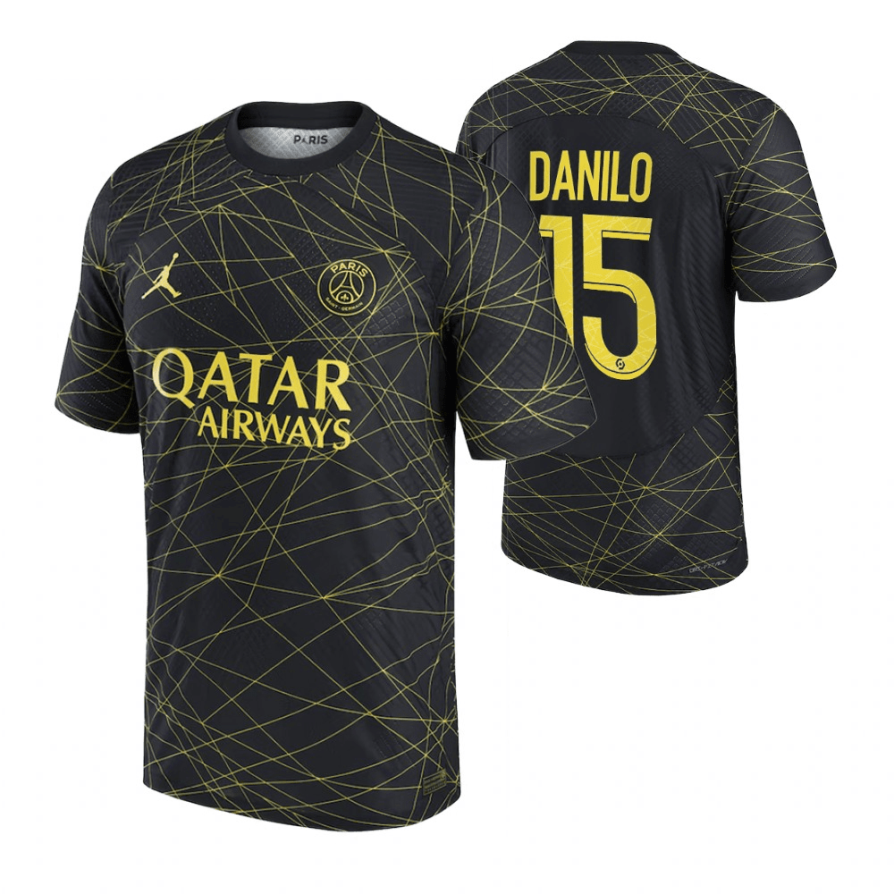Danilo Pereira 5 Paris Saint-Germain 2022/23 Fourth Breathe Stadium Player Soccer Jersey – Men Black