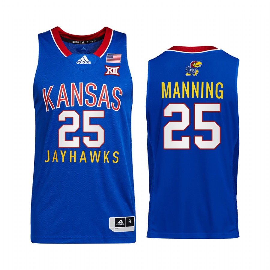 Danny Manning Kansas Jayhawks Royal Jersey College Throwback