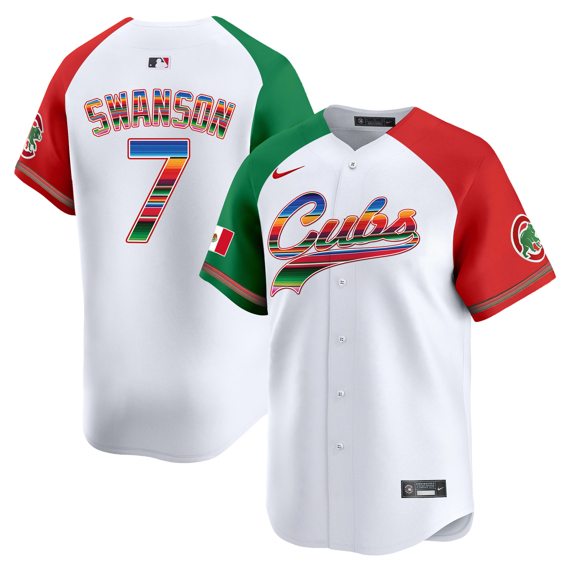 Dansby Swanson Men's Chicago Cubs Mexico Vapor Premier Limited V2 Alternate Jersey - All Stitched