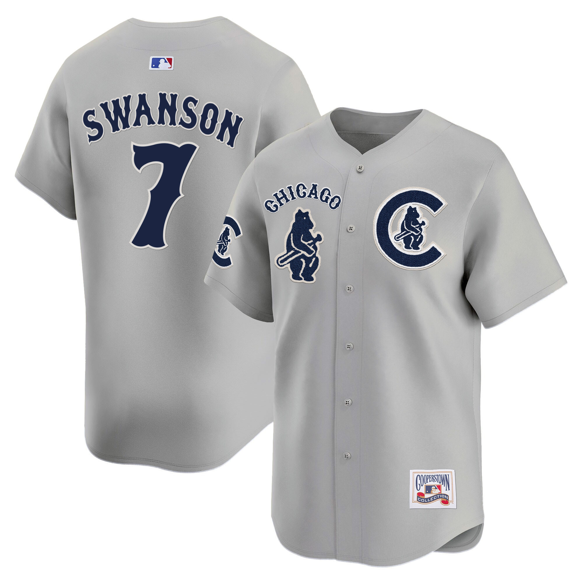 Dansby Swanson Men's Chicago Cubs Special Vapor Premier Limited V2 Gray Road Jersey - All Stitched