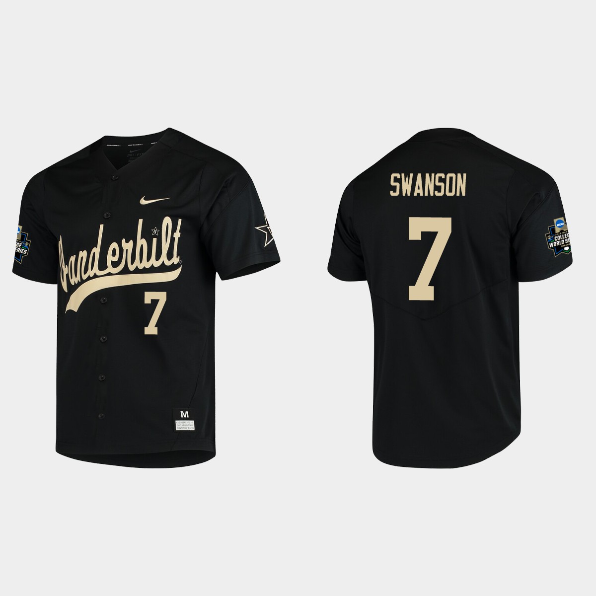 Dansby Swanson Vanderbilt Commodores College World Series Jersey - Black