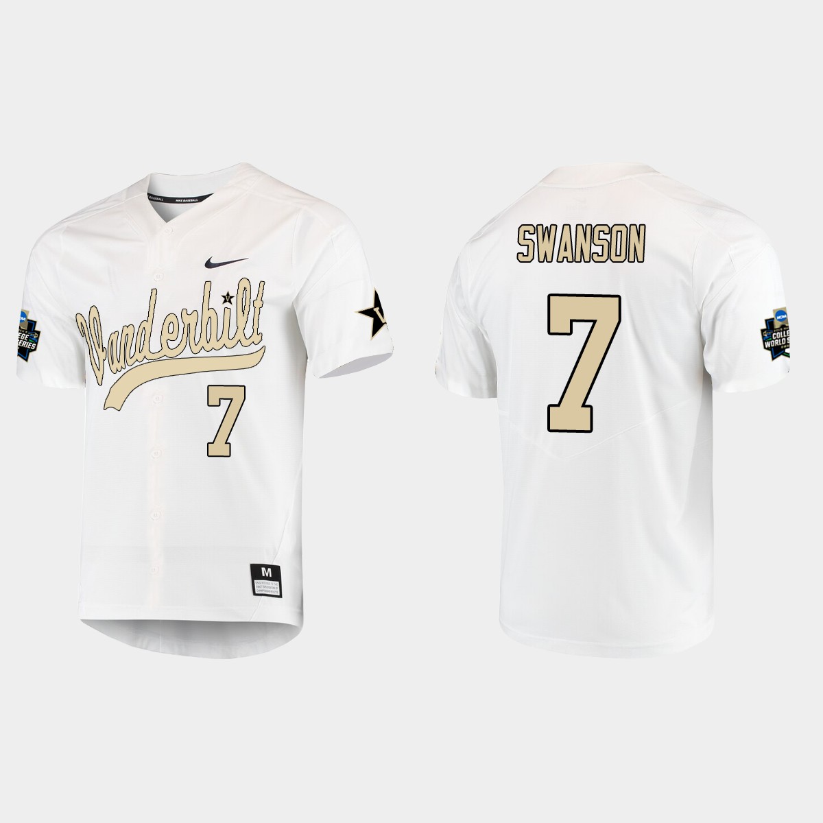 Dansby Swanson Vanderbilt Commodores College World Series Jersey - White