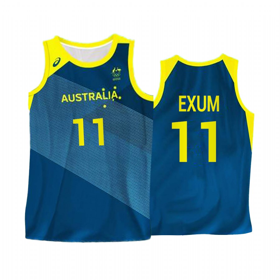 Dante Exum Australia #11 Green 2021 Tokyo Olymipcs Limited Jersey