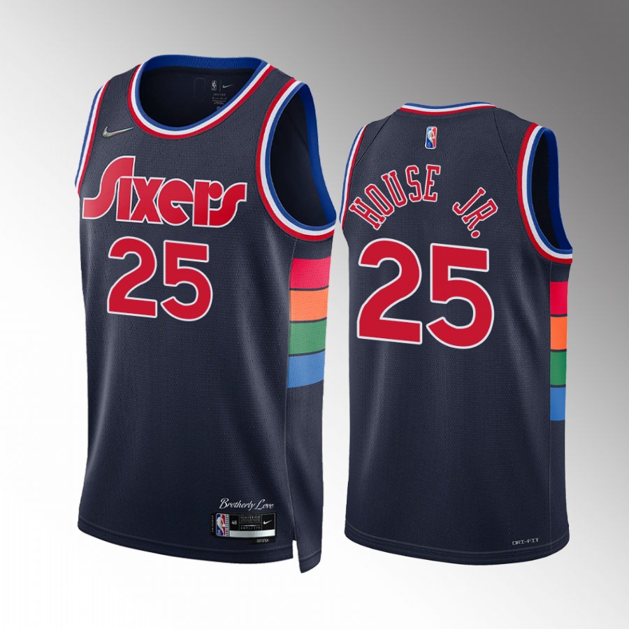 Danuel House Jr. #25 Philadelphia 76ers 2022 City Edition Navy Jersey