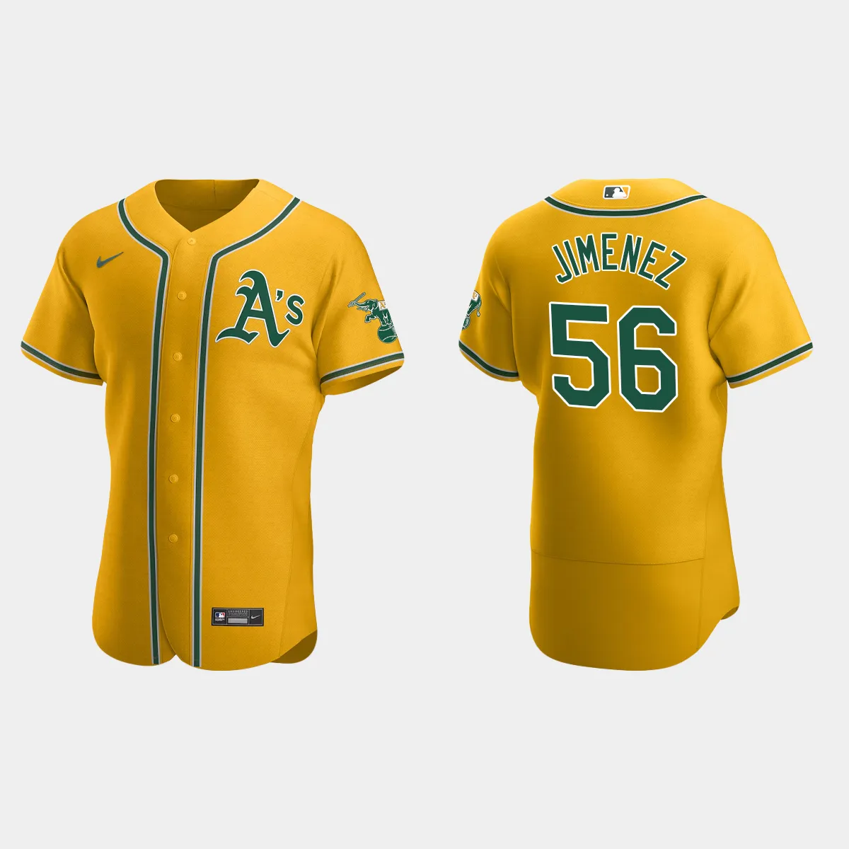 Dany Jimenez Oakland Athletics Home Jersey - Gold
