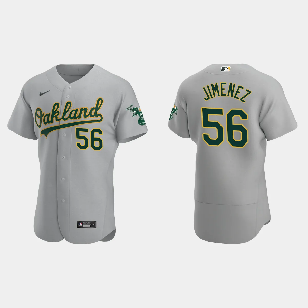 Dany Jimenez Oakland Athletics Road Jersey - Gray
