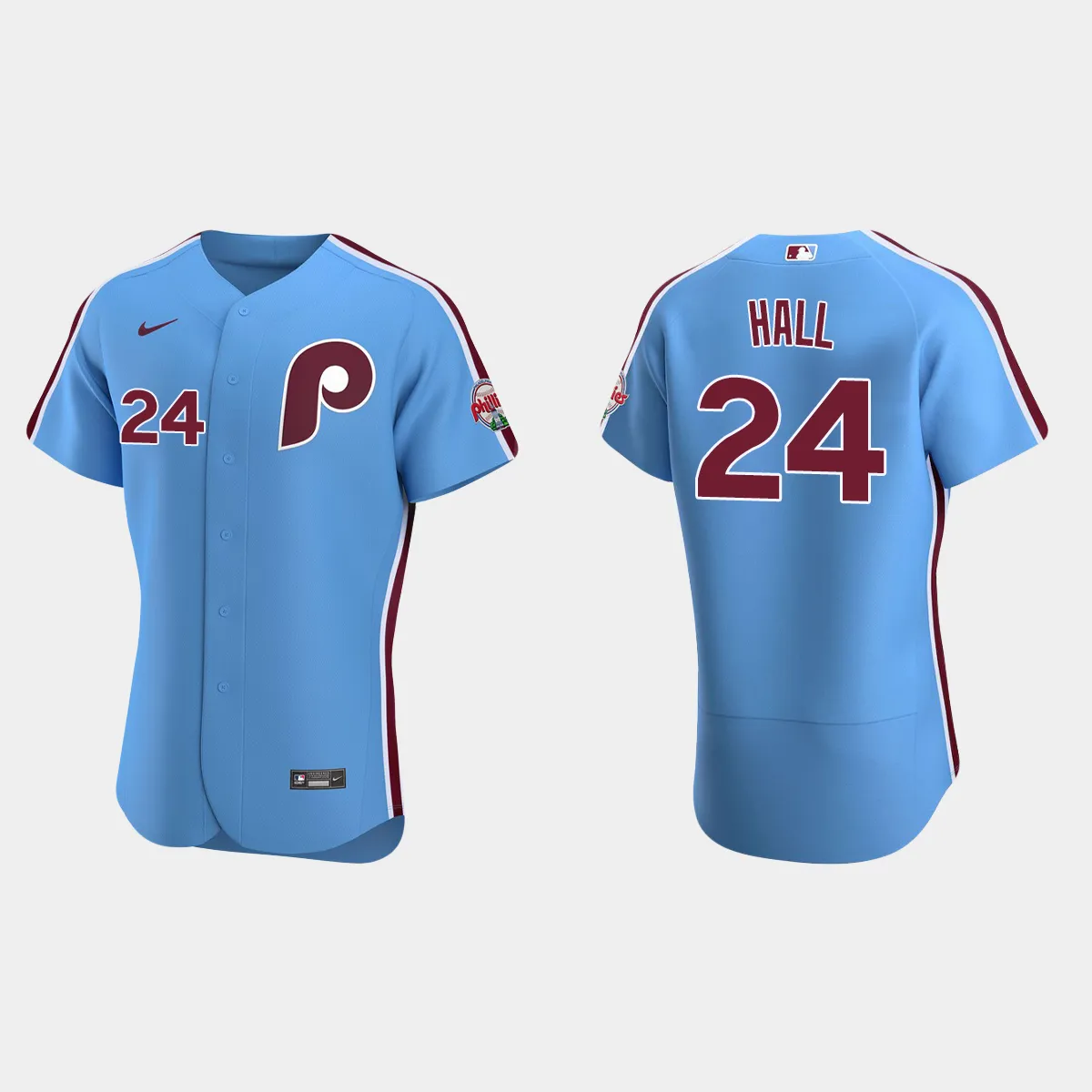 Darick Hall Philadelphia Phillies Alternate Jersey - Light Blue