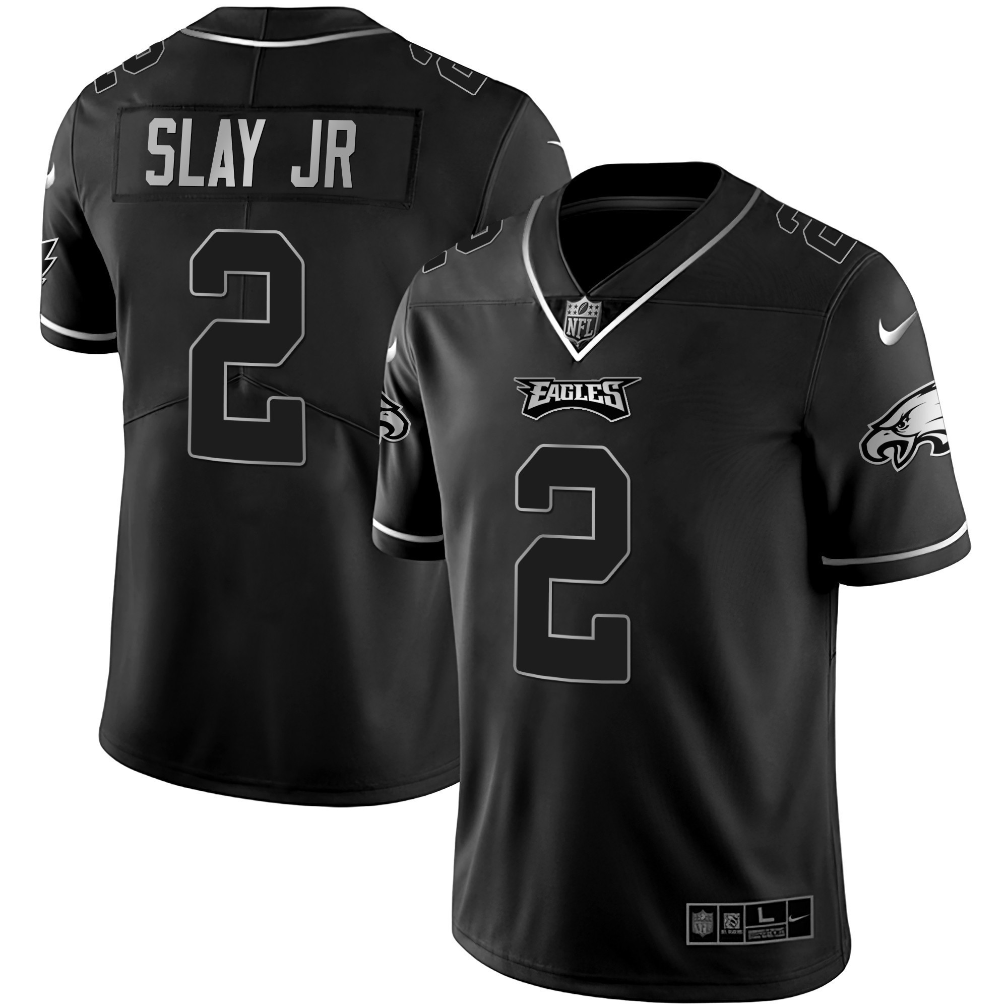 Darius Slay Jr. Men's Philadelphia Eagles Black Silver Limited Jersey - All Stitched