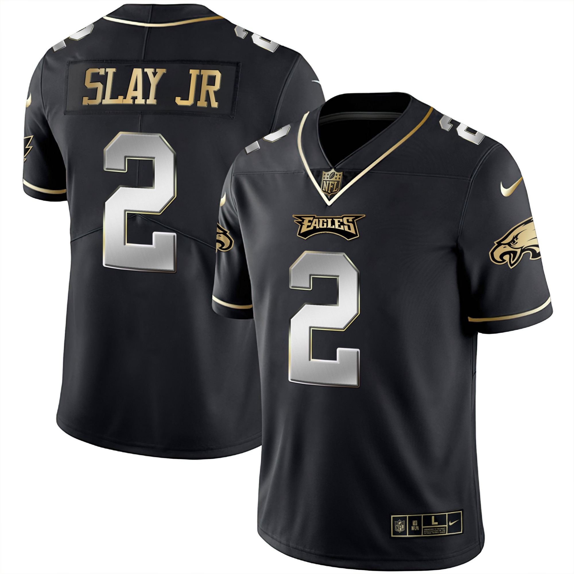 Darius Slay Jr. Men's Philadelphia Eagles Black Silver Limited Jersey - All Stitched