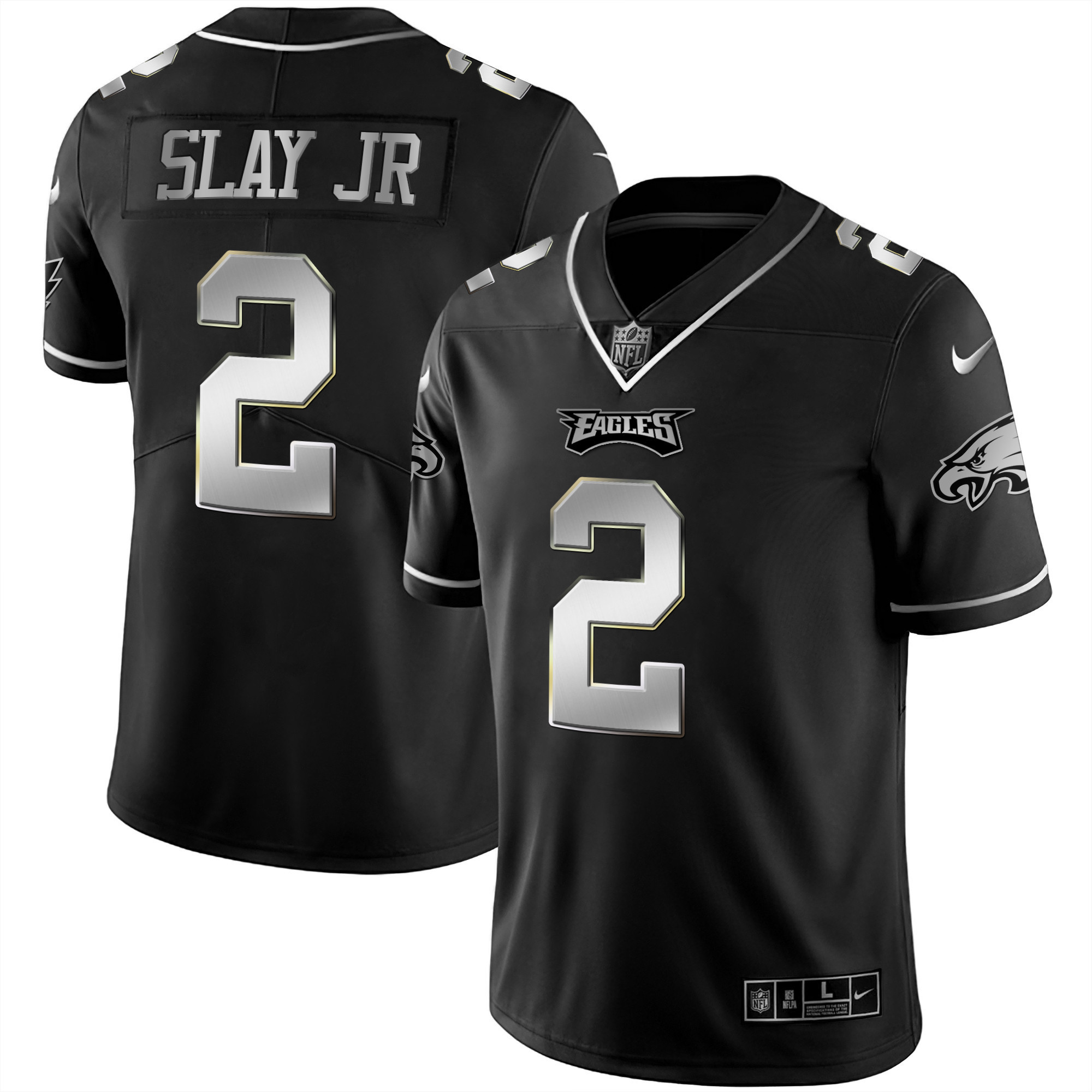 Darius Slay Jr. Men's Philadelphia Eagles Black Silver Limited Jersey - All Stitched