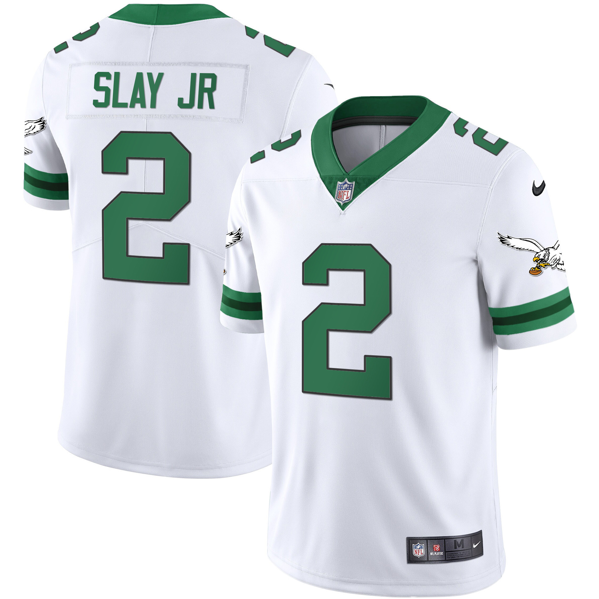 Darius Slay Jr. Men's Philadelphia Eagles Gold & Kelly Vapor Throwback Kelly White Jersey - All Stitched