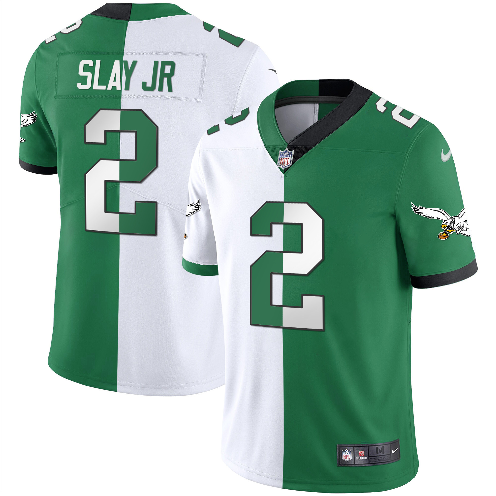 Darius Slay Jr. Men's Philadelphia Eagles Gold & Kelly Vapor V2 Split Jersey - All Stitched