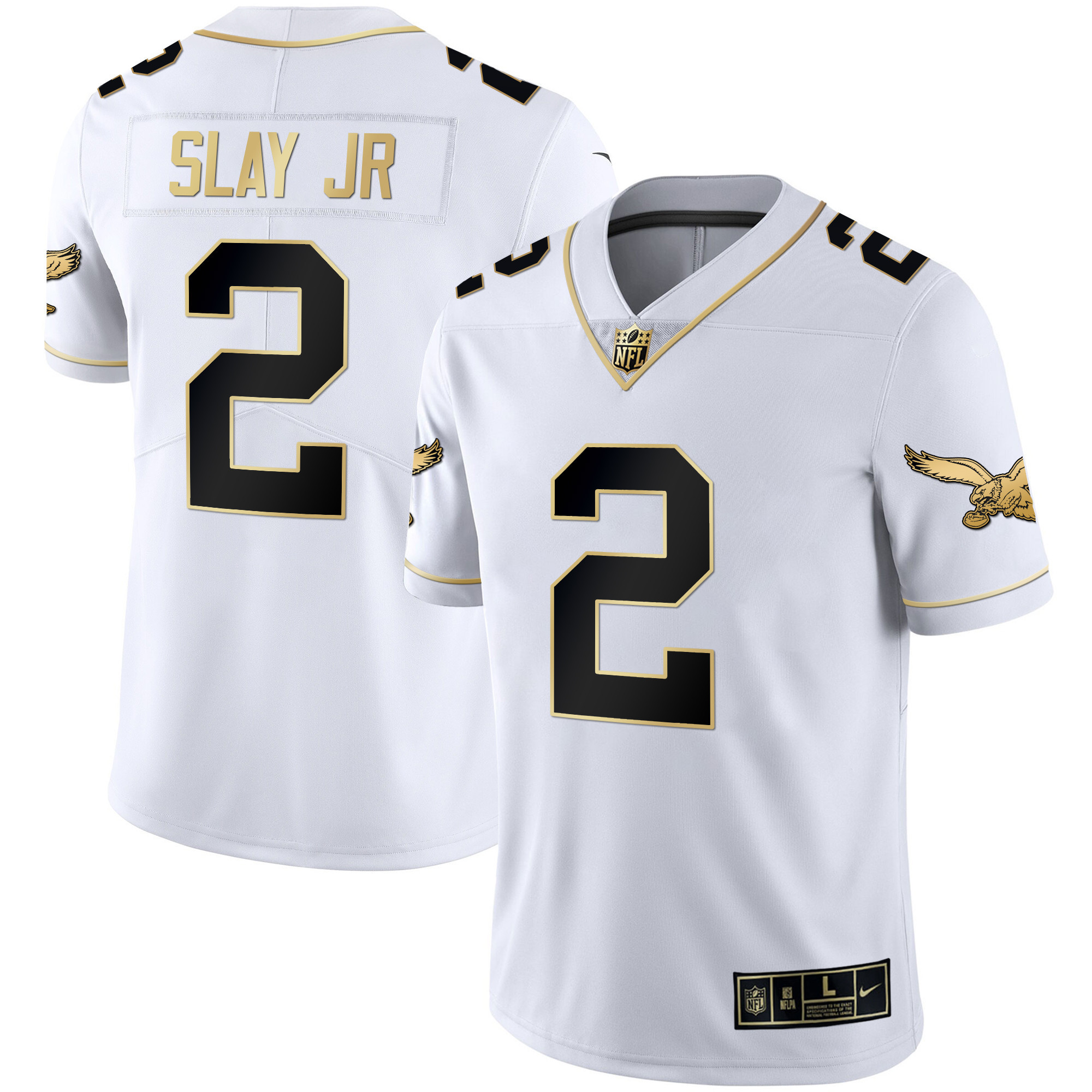 Darius Slay Jr. Men's Philadelphia Eagles Gold & Kelly Vapor White Gold Jersey - All Stitched