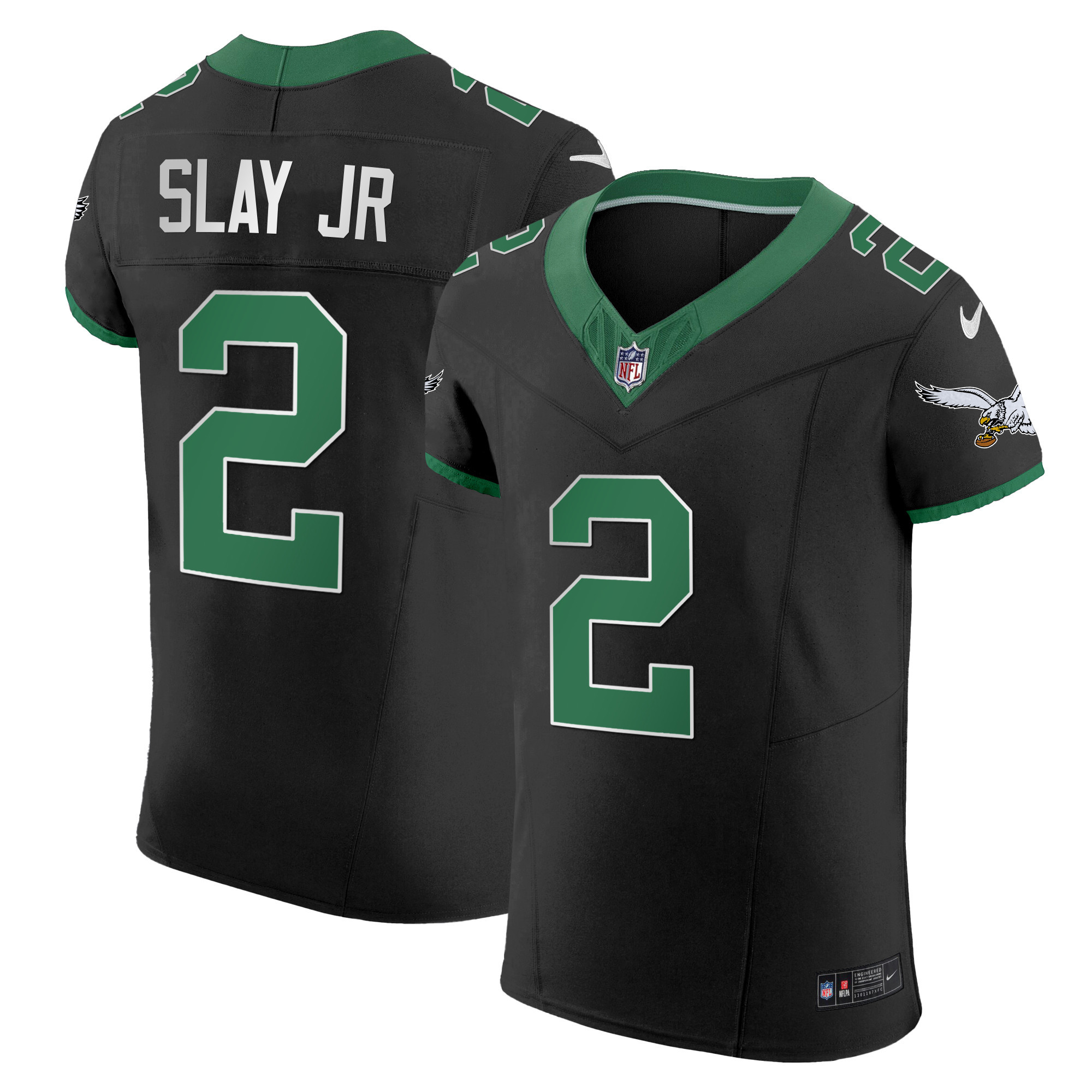 Darius Slay Jr. Men's Philadelphia Eagles Kelly Green Vapor Elite Kelly Black Jersey - All Stitched
