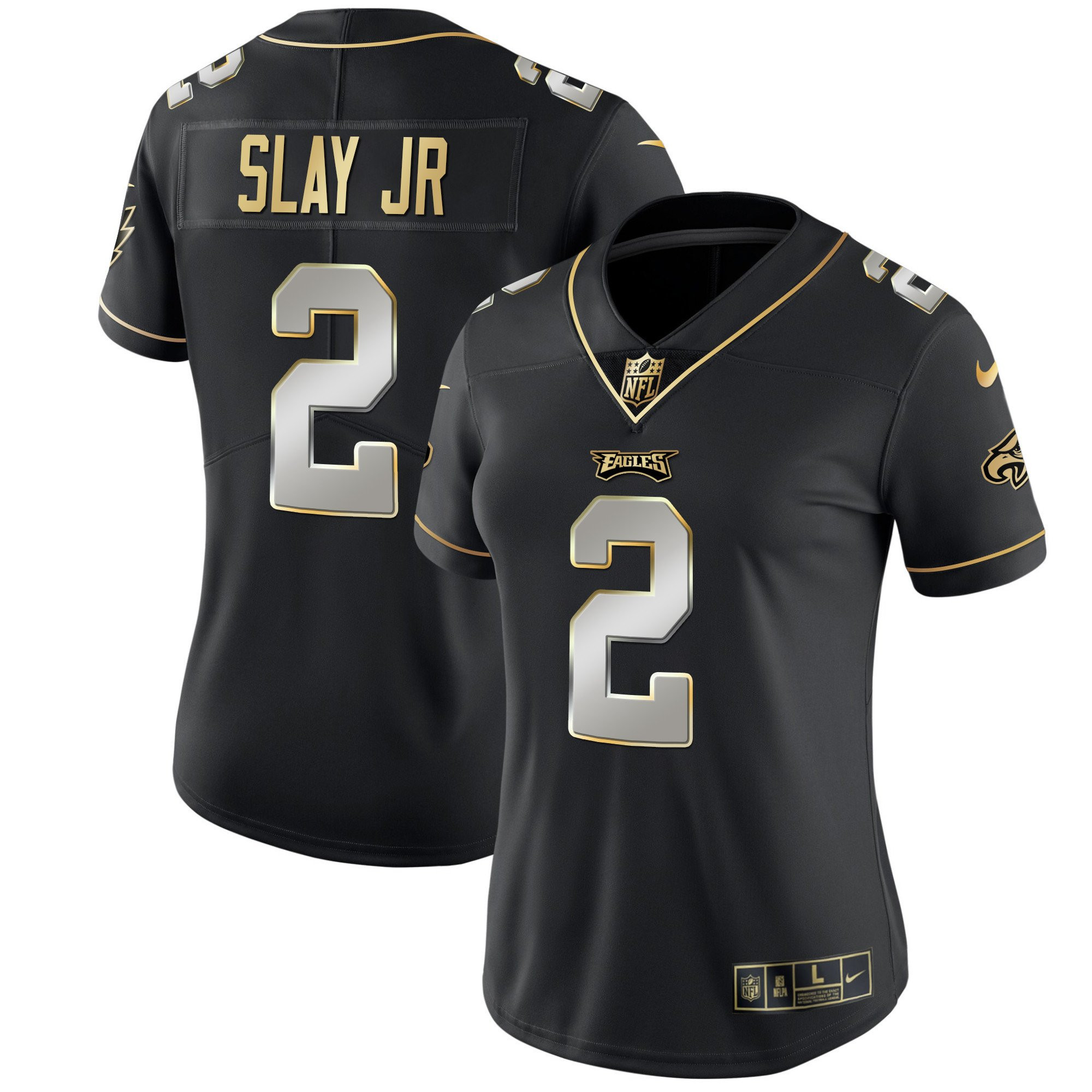 Darius Slay Jr. Women's Philadelphia Eagles Gold & Split Vapor Black Limited Jersey - All Stitched