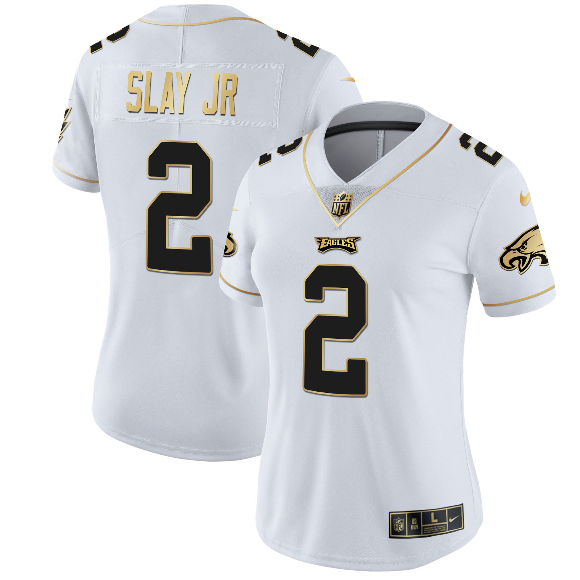 Darius Slay Jr. Women's Philadelphia Eagles Gold & Split Vapor White Gold Jersey - All Stitched