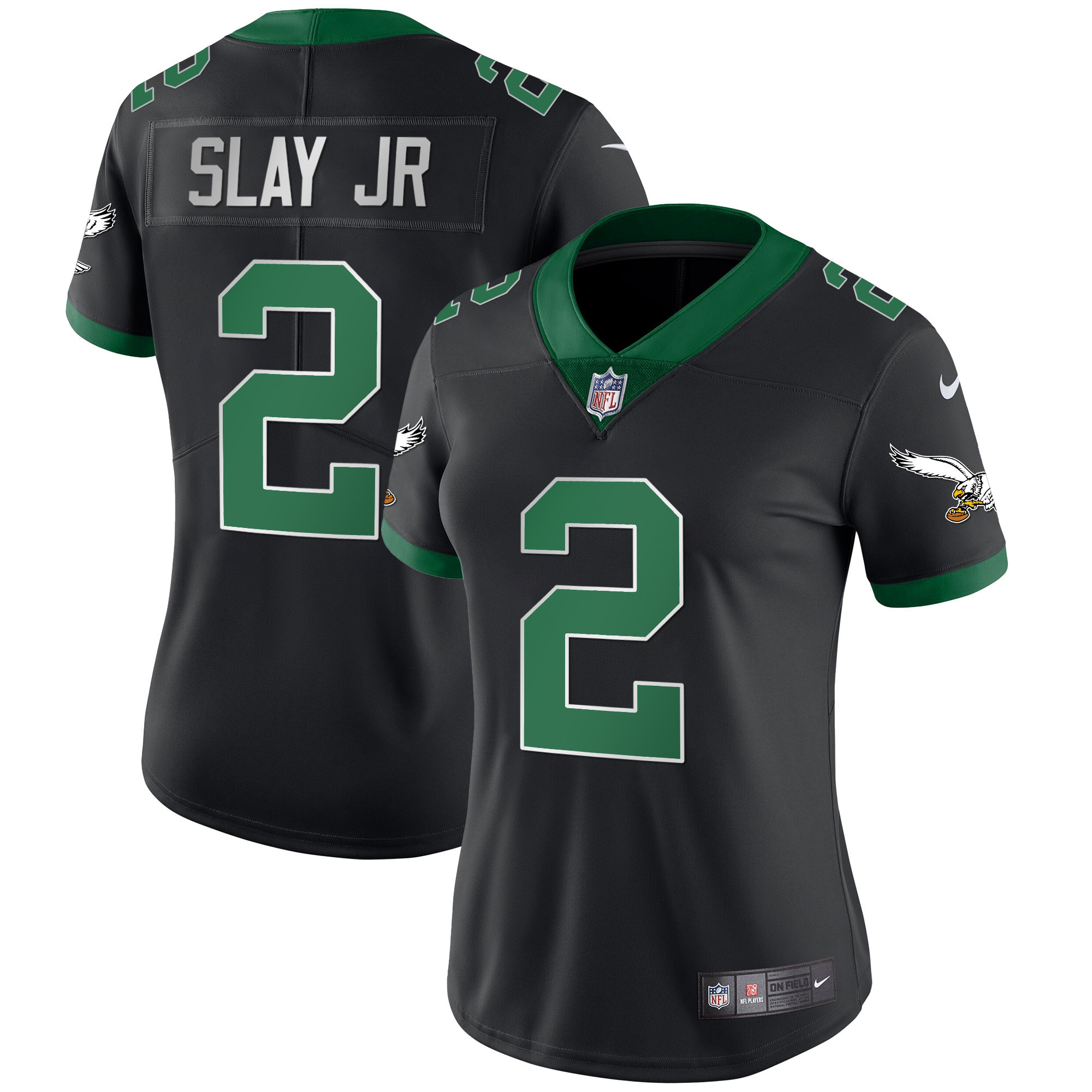 Darius Slay Jr. Women's Philadelphia Eagles Kelly Green Gold Black Jersey - All Stitched