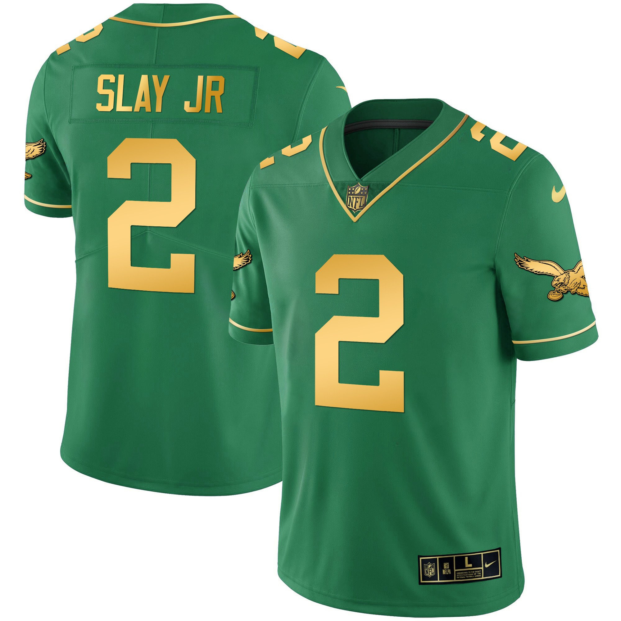 Darius Slay Jr. Youth's Philadelphia Eagles Kelly Green Gold Kelly Gold Jersey - All Stitched