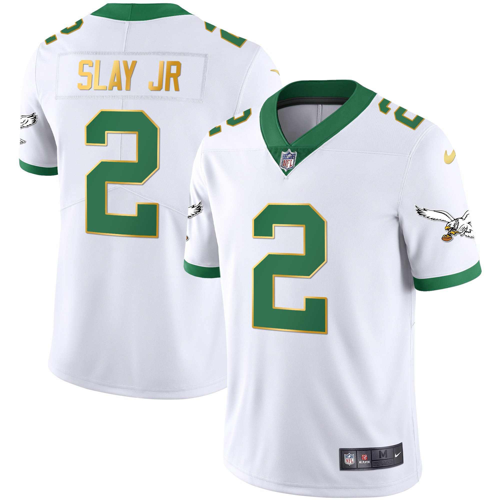 Darius Slay Jr. Youth's Philadelphia Eagles Kelly Green Gold White Gold Trim Jersey - All Stitched