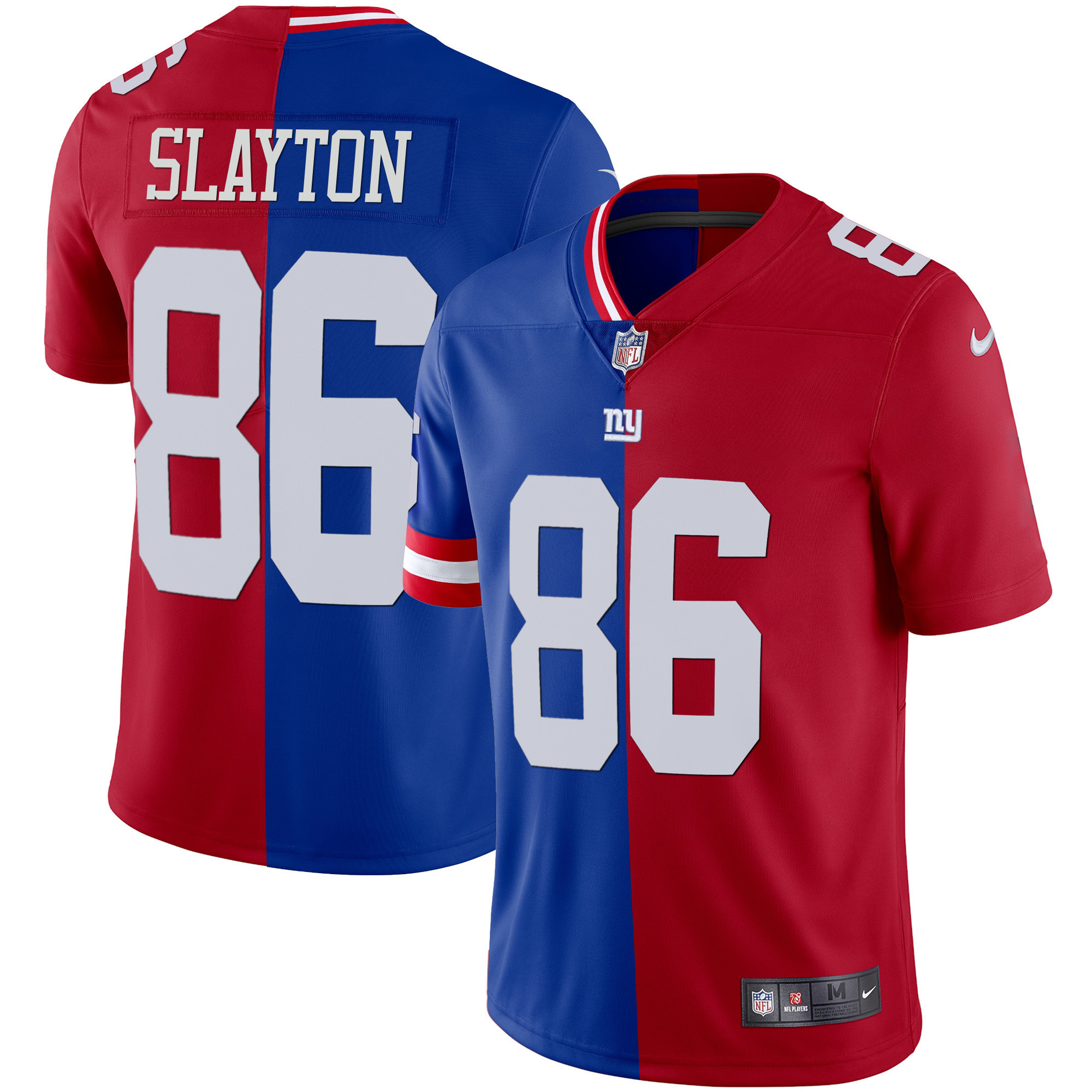 Darius Slayton Men's New York Giants Split Vapor Royal Red Jersey - All Stitched 