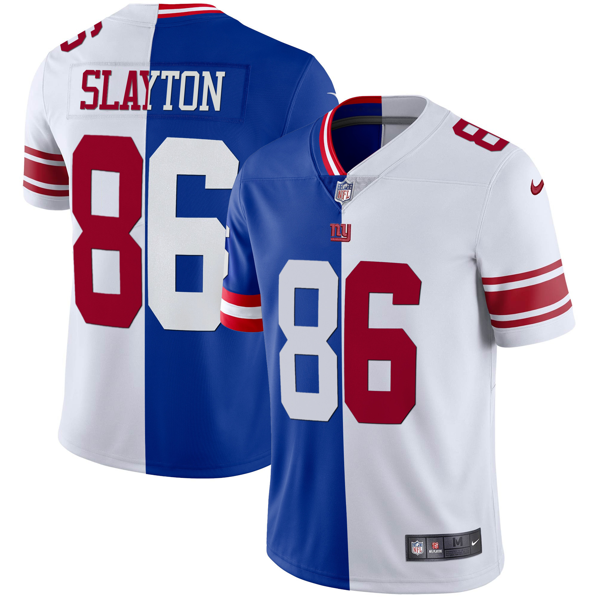Darius Slayton Men's New York Giants Split Vapor Royal White Jersey - All Stitched 