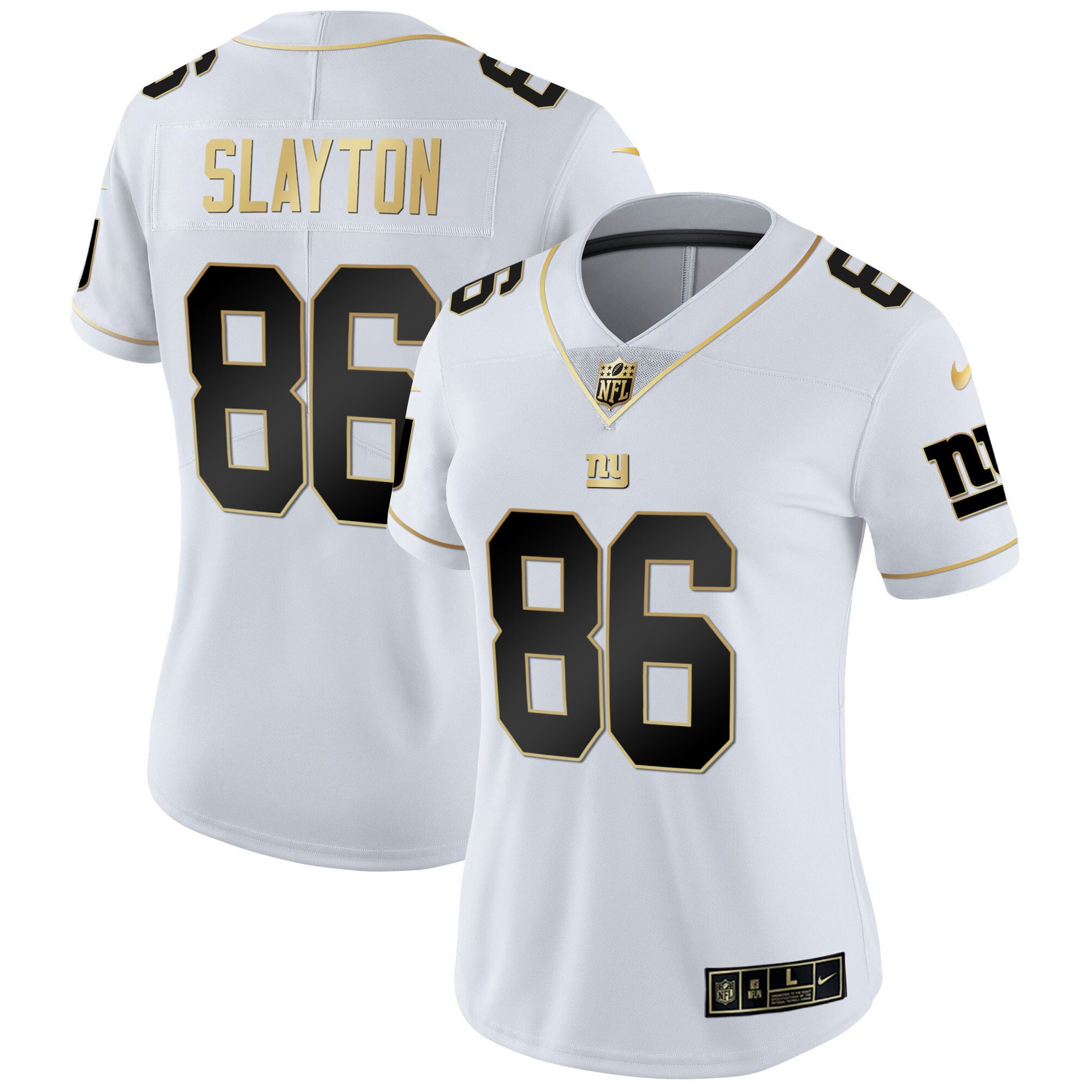 Darius Slayton Women's New York Giants Vapor Gold White Gold Jersey - All Stitched 