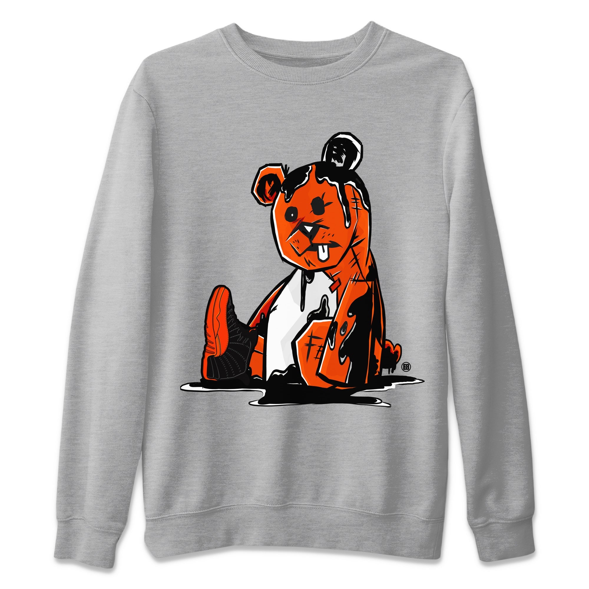 Dark Bear Unisex Sweater – Air Jordan 12 Brilliant Orange, Sneakers Matching Sweater