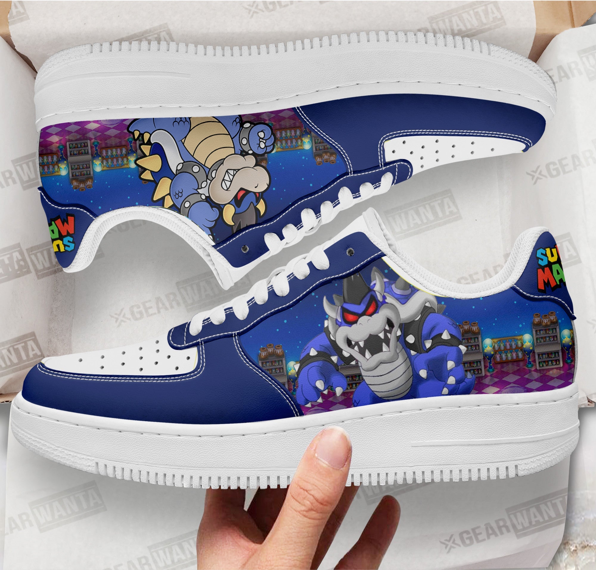 Dark Bowser Air Sneakers Custom Super Mario Shoes
