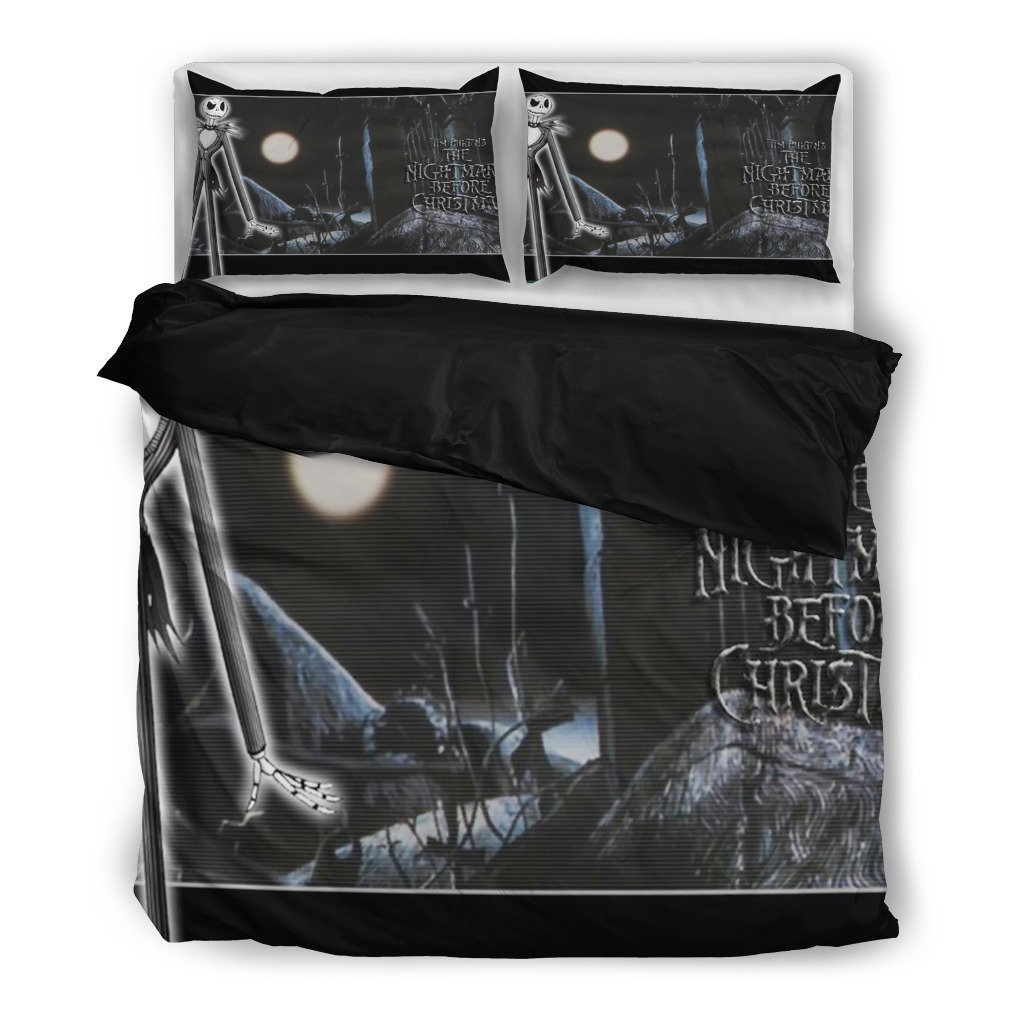 Dark Knight Style !! Jack Skellington Duvet Cover Bedding Set