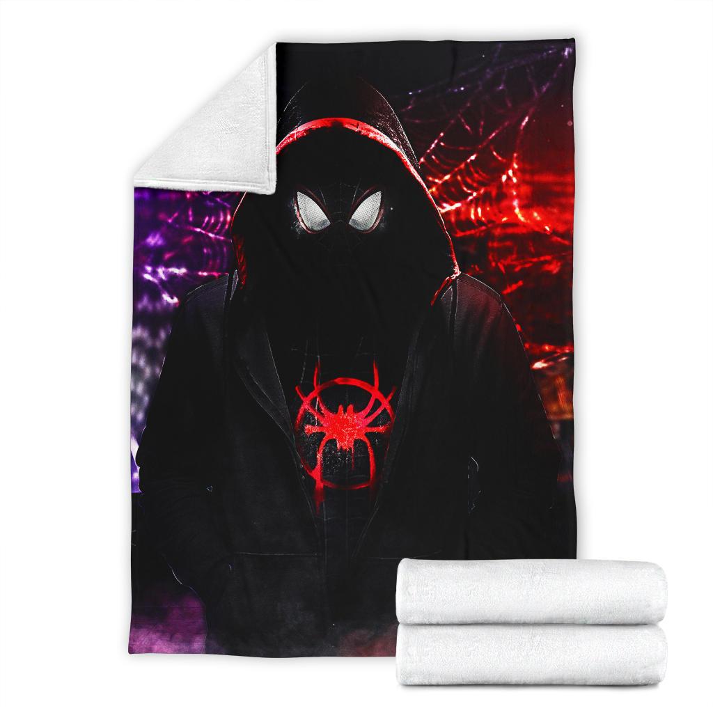 Dark Spiderman Sherpa Blanket Cozy Blanket Fleece Blanket