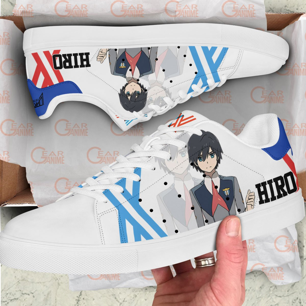 Darling in the Franxx Hiro Code:016 Skate Sneakers Custom Anime Shoes