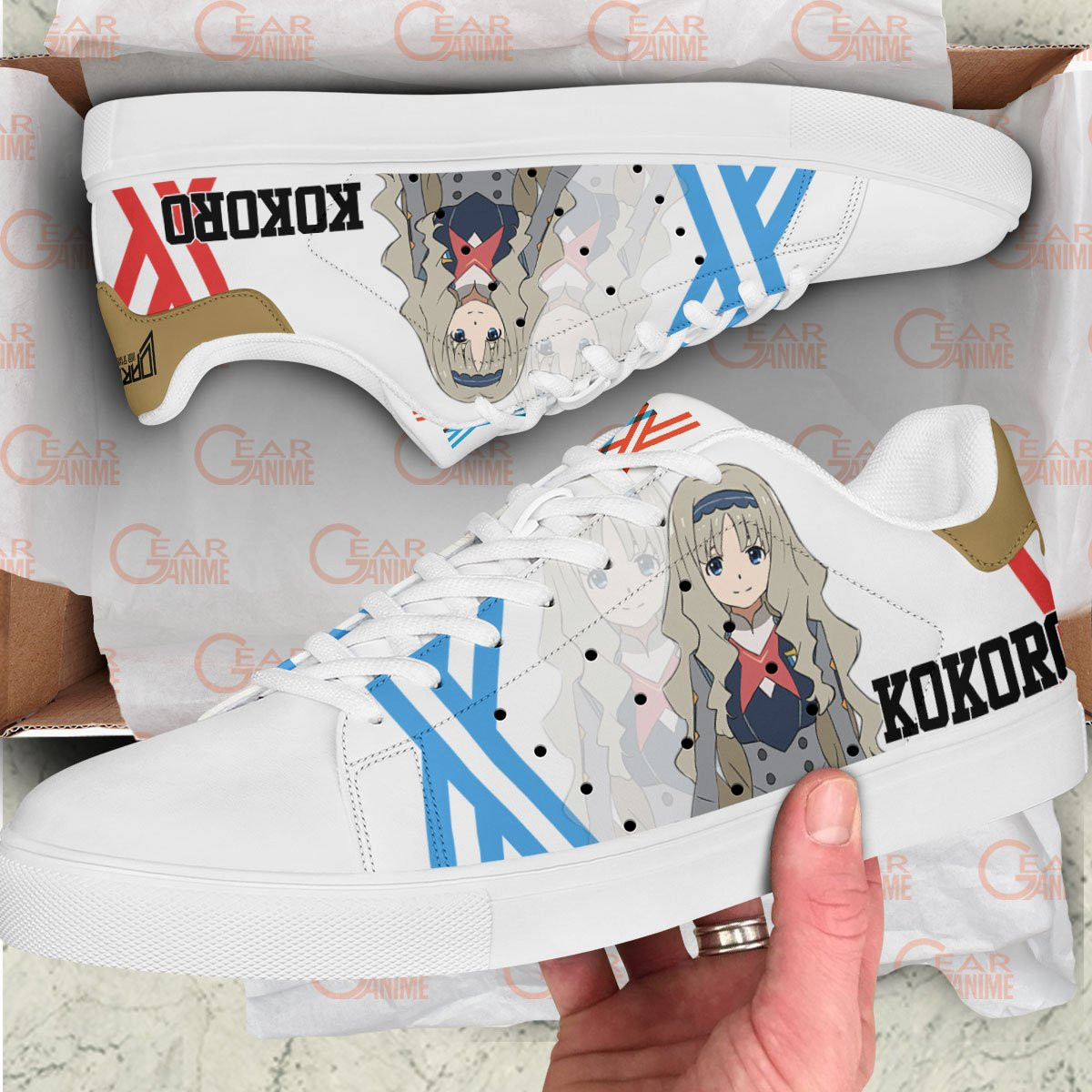 Darling in the Franxx Kokoro Code:556 Skate Sneakers Custom Anime Shoes