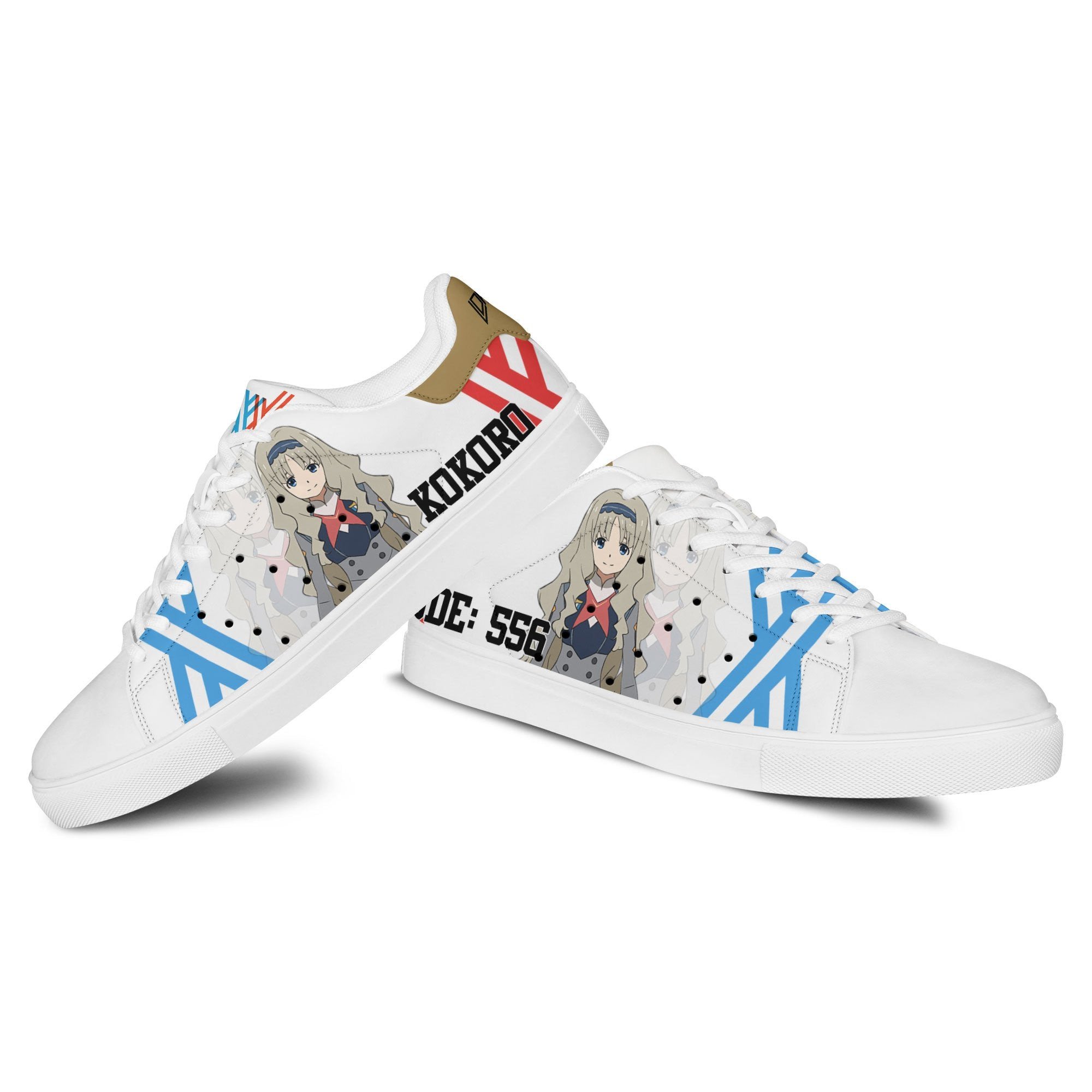 Darling in the Franxx Kokoro Code:556 Skate Sneakers Custom Anime Shoes