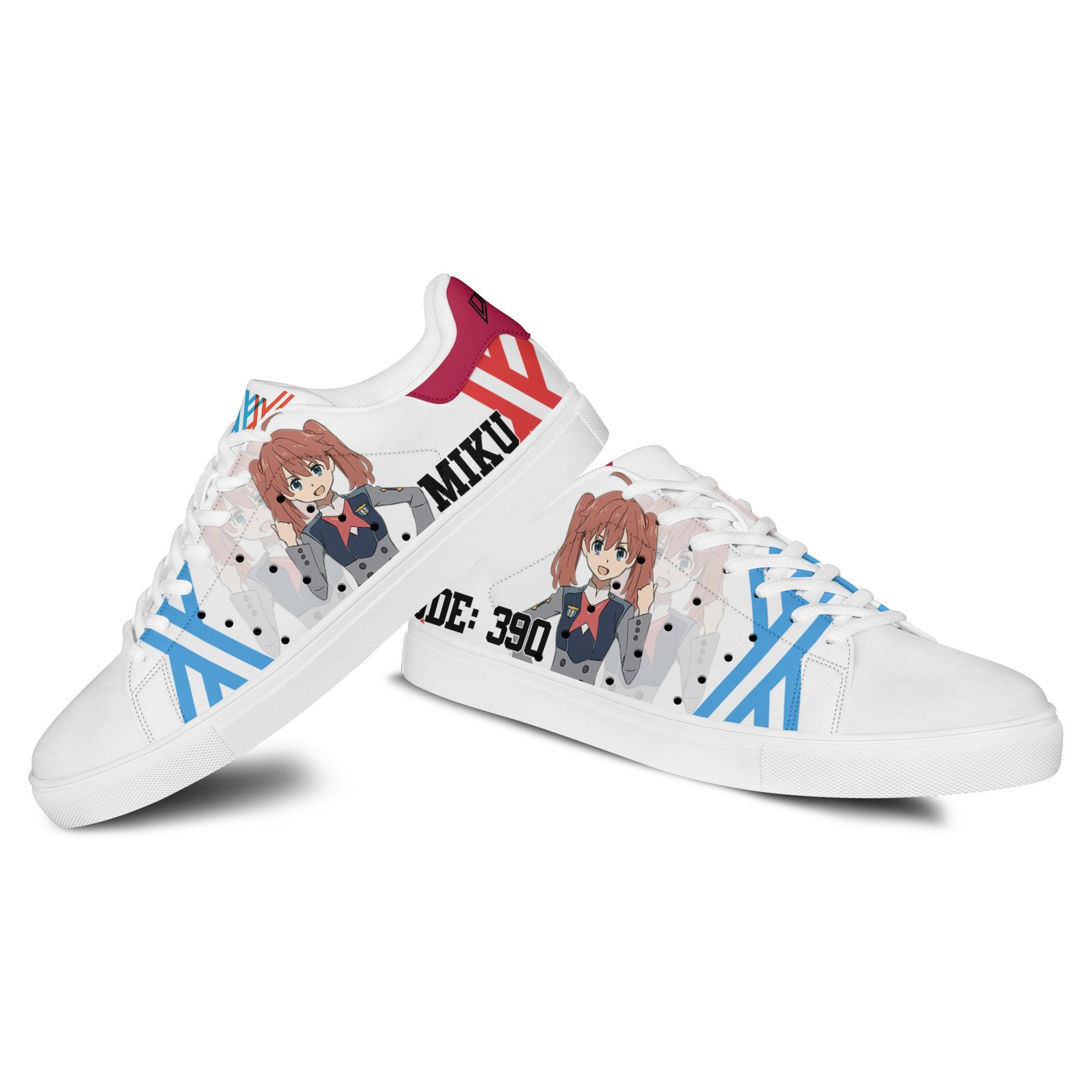 Darling in the Franxx Miku Code:390 Skate Sneakers Custom Anime Shoes
