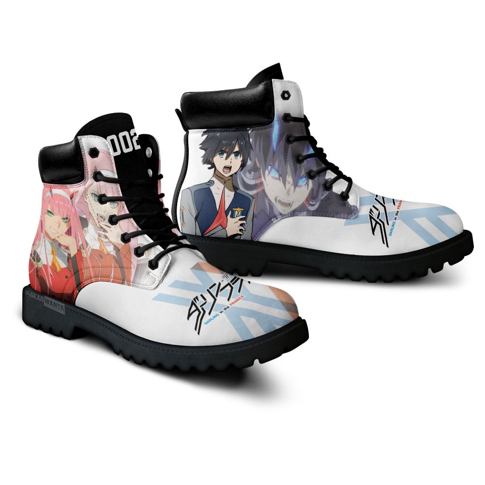 Darling In The Franxx Zero Two and Hiro Boots Anime Custom Shoes