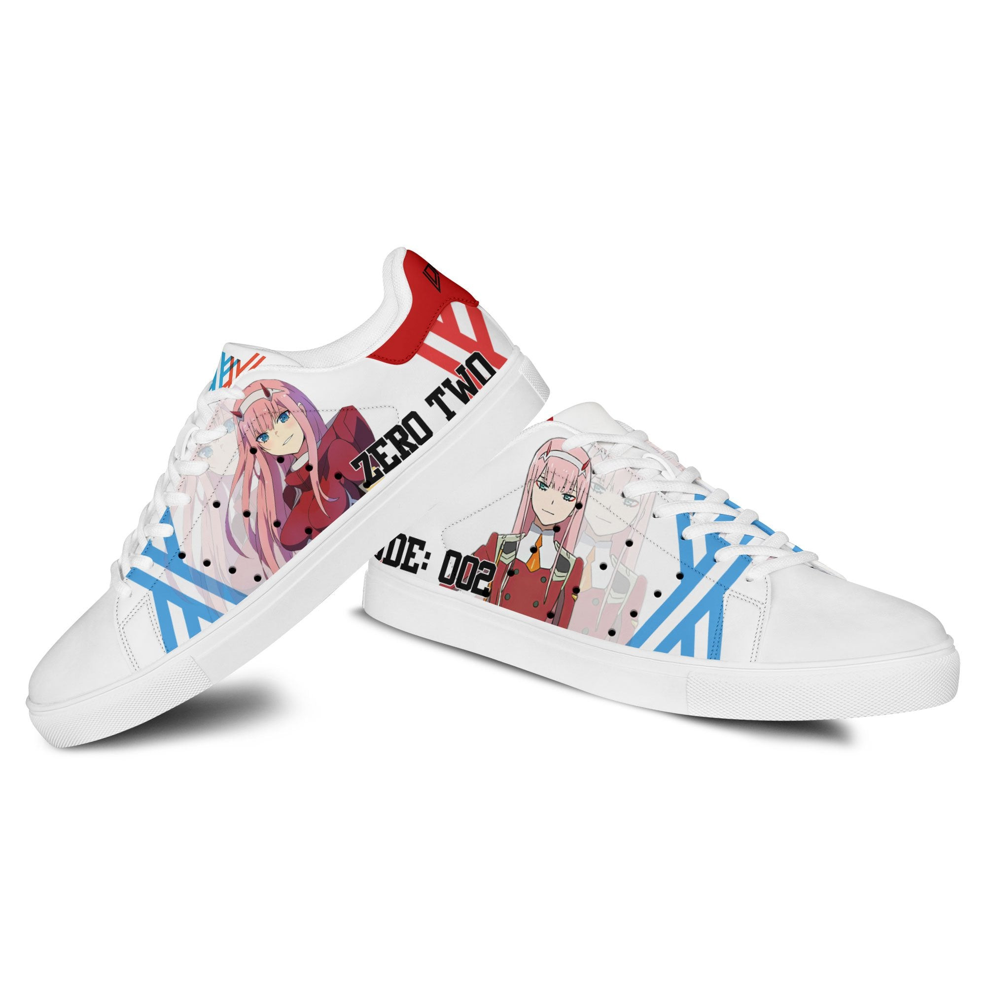 Darling in the Franxx Zero Two Code:002 Skate Sneakers Custom Anime Shoes