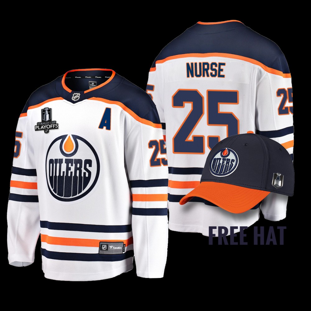Darnell Nurse Edmonton Oilers 2022 Pacific Conference Champions White Away Jersey