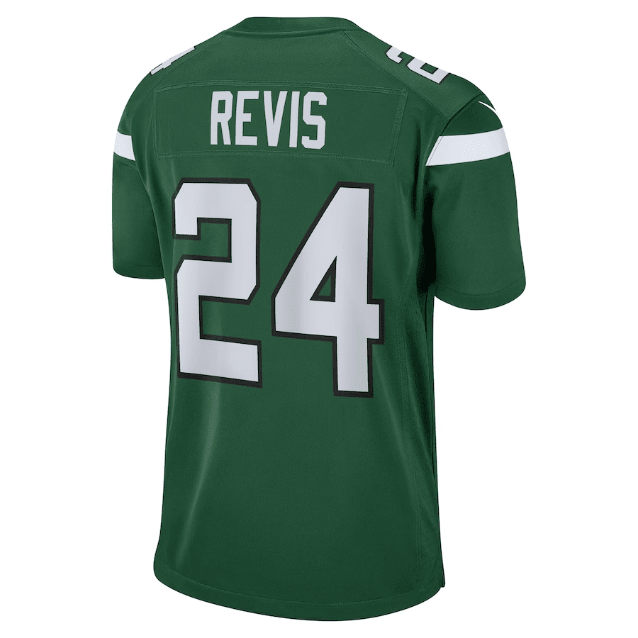 Darrelle Revis 24 New York Jets Men Retired Player Game Stitched Jersey – Green