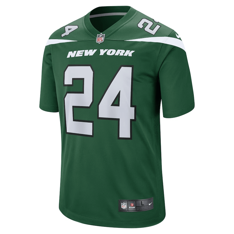 Darrelle Revis 24 New York Jets Men Retired Player Game Stitched Jersey – Green