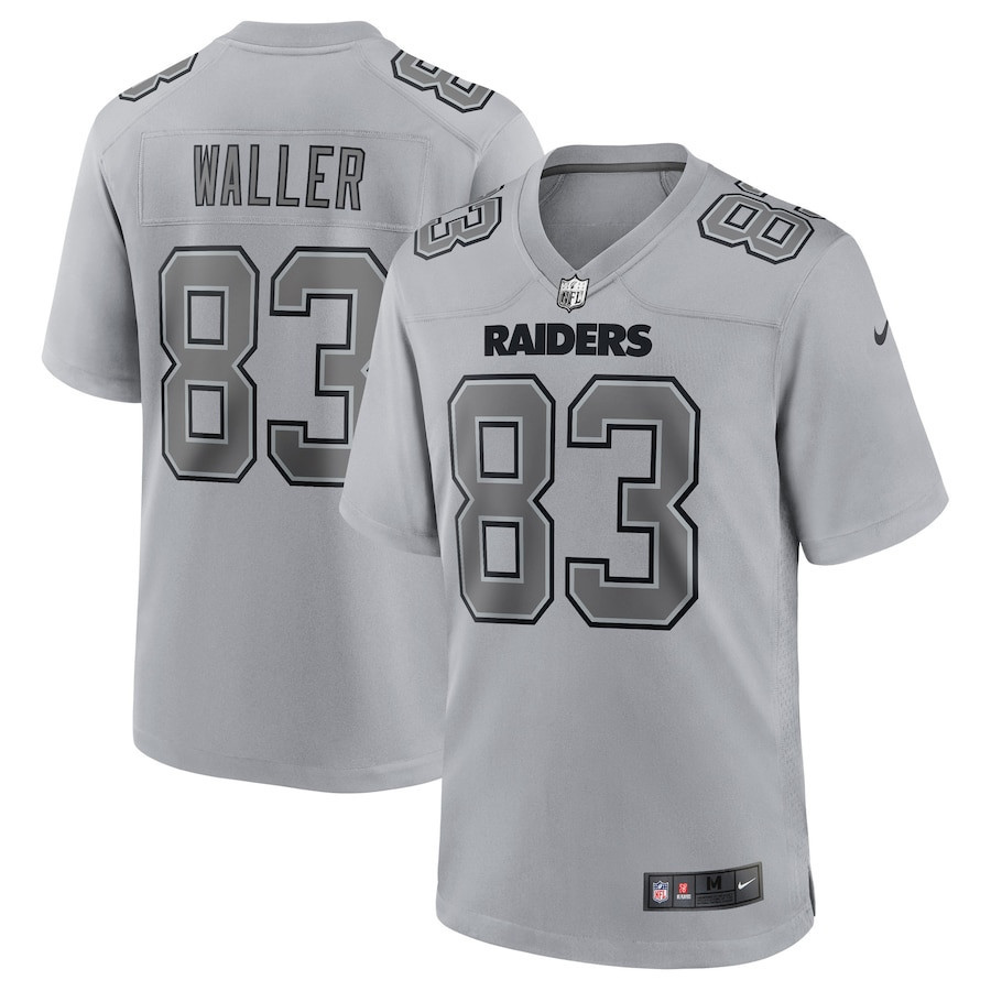 Darren Waller 83 Las Vegas Raiders Atmosphere Fashion Game Stitched Jersey – Gray
