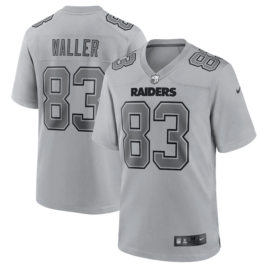 Darren Waller 83 Las Vegas Raiders Men Atmosphere Fashion Game Stitched Jersey – Gray