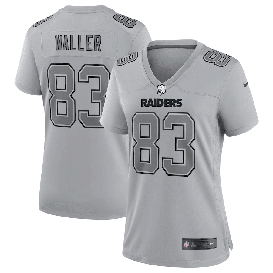 Darren Waller 83 Las Vegas Raiders Women’s Atmosphere Fashion Game Stitched Jersey – Gray